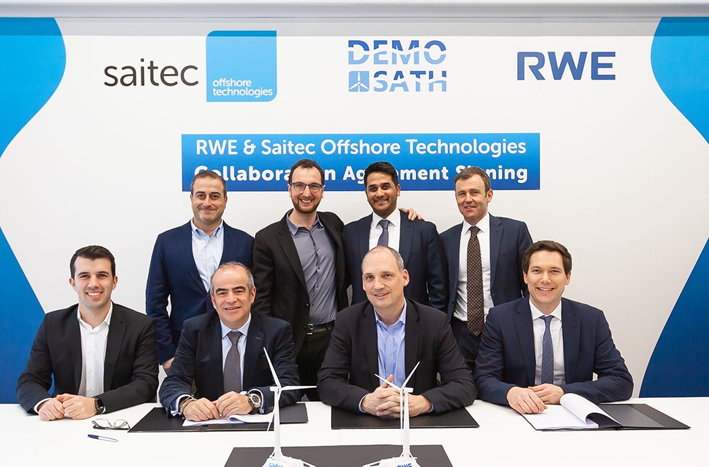 Agreement signing between RWE Renewables and Saitec Offshore Technologies