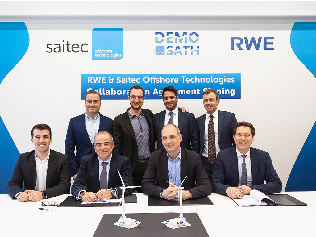 RWE Renewables y Saitec Offshore Technologies prueban una innovadora plataforma flotante para aerogeneradores marinos