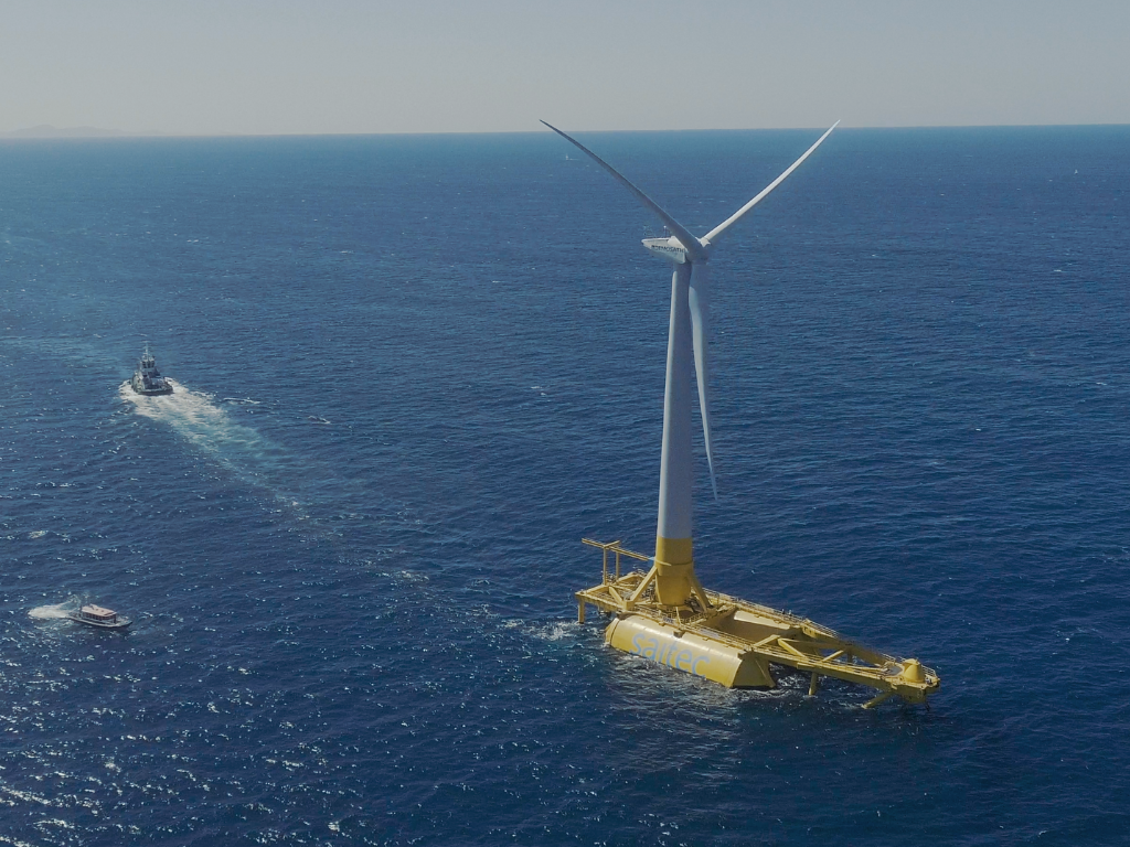 DemoSATH alcanza un hito clave del proyecto con la instalación del aerogenerador marino flotante