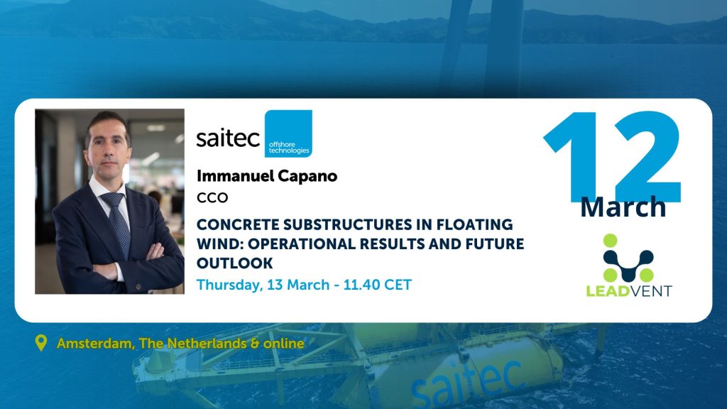 5.ª edición anual de Floating Wind Europe – Immanuel Capano Saitec Leadvent Floating Wind Europe