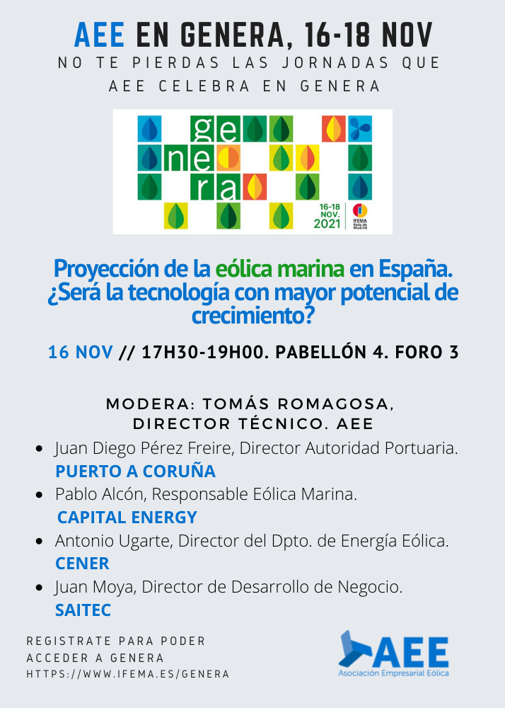 Jornada técnica Proyección de la eólica marina en España
