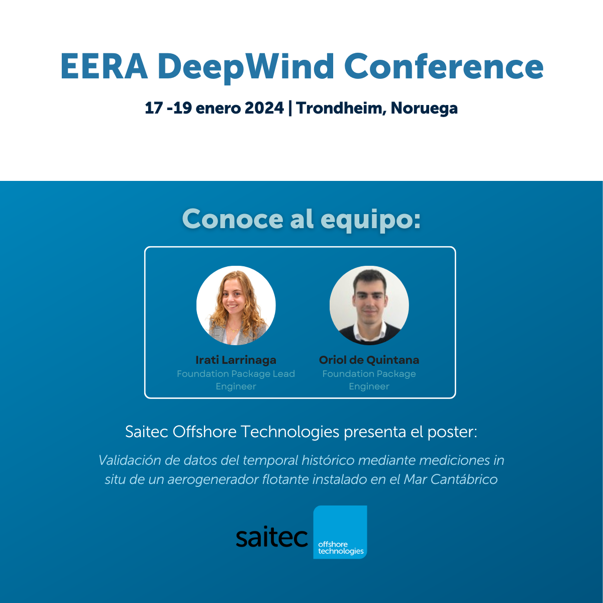EERA DeepWind Offshore Wind Research and Innovation Conference Norway